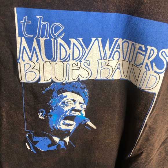Urban Outfitters The Muddy Waters Blues Band Graphic Tee Black Graphic Shirt NEW - Picture 3 of 9